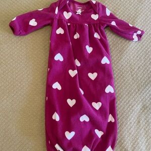 Carter's Purple Sleep Sack with White Hearts